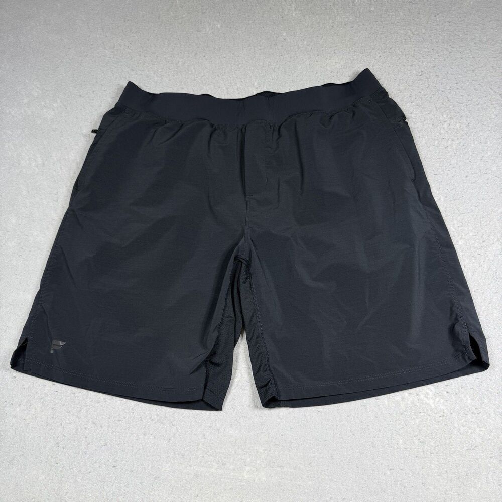 Fabletics Shorts Mens XL Black Inseam 8.5 in Pockets Athleisure Running Lined